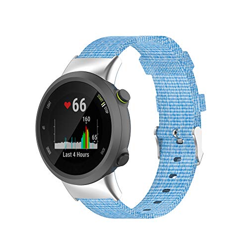 Yikamosi Kompatibel mit Garmin Forerunner 45 Armband,Schnellverschluss Premium Nylon rostfreiem Metallverschluss Ersatzbänder für Garmin Forerunner 45/Garmin Forerunner 45S/Garmin Swim 2,Blau Yikamosi Kompatibel mit Garmin Forerunner 45 Armband,Schnellverschluss Premium Nylon rostfreiem Metallverschluss Ersatzbänder für Garmin Forerunner 45/Garmin Forerunner 45S/Garmin Swim 2,Blau von Yikamosi