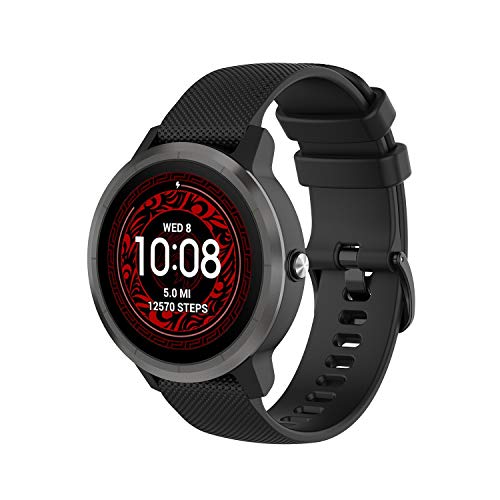 Yikamosi Kompatibel mit Garmin Vivoactive 3 Armband,20MM Schnellverschluss Weiches Silikon rostfreiem Metallverschluss Ersatzbänder für Garmin Vivoactive3/Vivoactive3 Music,Schwarz Yikamosi Kompatibel mit Garmin Vivoactive 3 Armband,20MM Schnellverschluss Weiches Silikon rostfreiem Metallverschluss Ersatzbänder für Garmin Vivoactive3/Vivoactive3 Music,Schwarz von Yikamosi