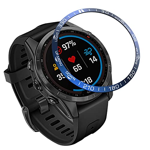 Yikamosi Rostfreier Stahl Lünetten Ring Kompatibel mit Garmin Fenix 7S Watch, Bezel Ring Adhesive Cover Anti-Kratz- und Kollisionsschutz für Fenix Watch Accessory,Blau Yikamosi Rostfreier Stahl Lünetten Ring Kompatibel mit Garmin Fenix 7S Watch, Bezel Ring Adhesive Cover Anti-Kratz- und Kollisionsschutz für Fenix Watch Accessory,Blau von Yikamosi
