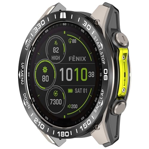 Yikamosi Rostfreier Stahl Lünetten Ring Kompatibel mit Garmin Tactix 8 47MM AMOLED,Bezel Ring Adhesive Cover Anti-Kratz- und Kollisionsschutz für Tactix 8 Accessory,Schwarz/Weiß Yikamosi Rostfreier Stahl Lünetten Ring Kompatibel mit Garmin Tactix 8 47MM AMOLED,Bezel Ring Adhesive Cover Anti-Kratz- und Kollisionsschutz für Tactix 8 Accessory,Schwarz/Weiß von Yikamosi