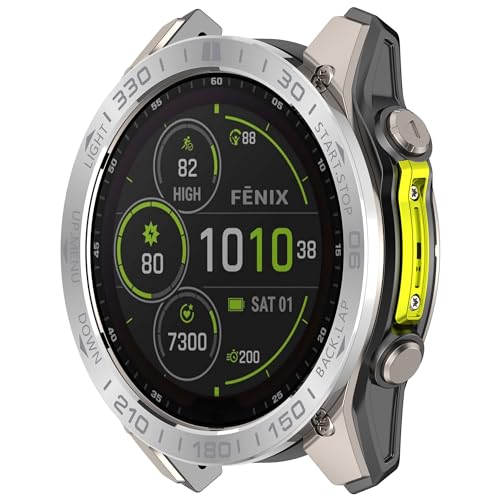 Yikamosi Rostfreier Stahl Lünetten Ring Kompatibel mit Garmin Tactix 8 47MM AMOLED,Bezel Ring Adhesive Cover Anti-Kratz- und Kollisionsschutz für Tactix 8 Accessory,Silber/Grau Yikamosi Rostfreier Stahl Lünetten Ring Kompatibel mit Garmin Tactix 8 47MM AMOLED,Bezel Ring Adhesive Cover Anti-Kratz- und Kollisionsschutz für Tactix 8 Accessory,Silber/Grau von Yikamosi