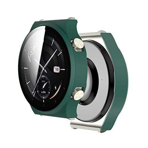 Yikamosi Schutzhülle Kompatibel mit Huawei Watch GT2 Pro,Hülle mit Displayschutz aus Anti-Kratzglas Vollabdeckung HD Ultradünne Schutzfolie Kompatibel mit Huawei Watch GT2 Pro,Grün Yikamosi Schutzhülle Kompatibel mit Huawei Watch GT2 Pro,Hülle mit Displayschutz aus Anti-Kratzglas Vollabdeckung HD Ultradünne Schutzfolie Kompatibel mit Huawei Watch GT2 Pro,Grün von Yikamosi