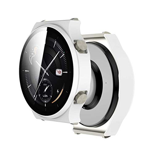 Yikamosi Schutzhülle Kompatibel mit Huawei Watch GT2 Pro,Hülle mit Displayschutz aus Anti-Kratzglas Vollabdeckung HD Ultradünne Schutzfolie Kompatibel mit Huawei Watch GT2 Pro,Weiß Yikamosi Schutzhülle Kompatibel mit Huawei Watch GT2 Pro,Hülle mit Displayschutz aus Anti-Kratzglas Vollabdeckung HD Ultradünne Schutzfolie Kompatibel mit Huawei Watch GT2 Pro,Weiß von Yikamosi