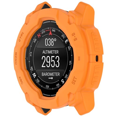 Yikamosi Schutzhüllen Kompatibel mit Garmin Instinct 3,Anti-Scratch Anti Drop Weiches TPU Protective Cover Stoßstangenschale Kompatibel mit Garmin Instinct 3 45MM Smartwatch,Orange Yikamosi Schutzhüllen Kompatibel mit Garmin Instinct 3,Anti-Scratch Anti Drop Weiches TPU Protective Cover Stoßstangenschale Kompatibel mit Garmin Instinct 3 45MM Smartwatch,Orange von Yikamosi