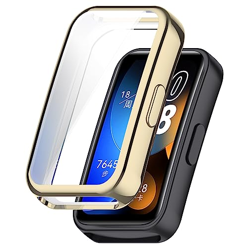 Yikamosi Schutzhüllen Kompatibel mit Huawei Band 9,Anti-Scratch Anti Drop Weiches TPU Protective Cover Stoßstangenschale für Band 9/Band 8,Golden Yikamosi Schutzhüllen Kompatibel mit Huawei Band 9,Anti-Scratch Anti Drop Weiches TPU Protective Cover Stoßstangenschale für Band 9/Band 8,Golden von Yikamosi