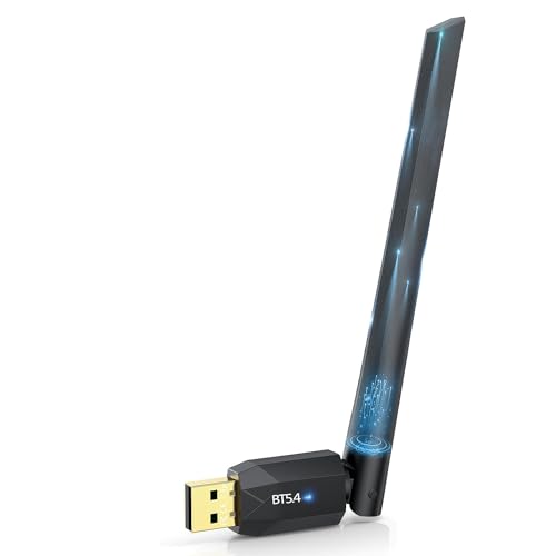 Bluetooth Adapter 5.4 für PC, 150M Langstrecken-Bluetooth Stick USB Bluetooth Dongle 5.4 EDR Adapter für Desktop Laptop PC Plug & Play Kompatibel mit Windows 11/10/8.1 von Yiko