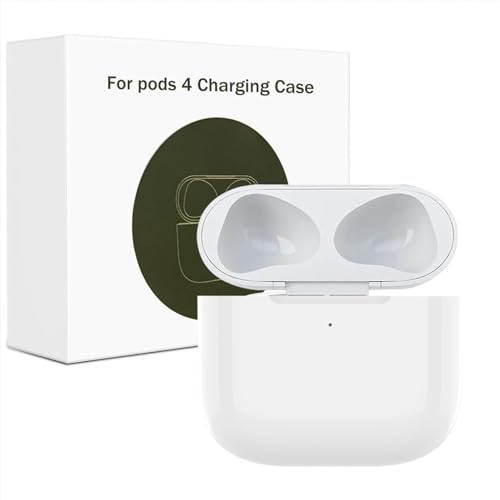 Kabelloses Ladecase Ersatz kompatibel mit AirPods 4(2024), Wireless Charging Case mit Bluetooth Pairing Sync Button 450mAh eingebauter Akku(Keine Kopfhörer) von Yiko