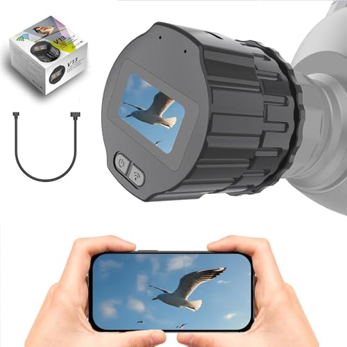WiFi-Okularkamera,mit 1.5-Zoll-Bildschirm, 2.5K-Video,1920 x 1080 Pixel, geeignet für 24-50 mm optisches Teleskopmikroskop und Monokular-Fernglas, mit 64GB Speicherkarte WiFi-Okularkamera,mit 1.5-Zoll-Bildschirm, 2.5K-Video,1920 x 1080 Pixel, geeignet für 24-50 mm optisches Teleskopmikroskop und Monokular-Fernglas, mit 64GB Speicherkarte von Yiko
