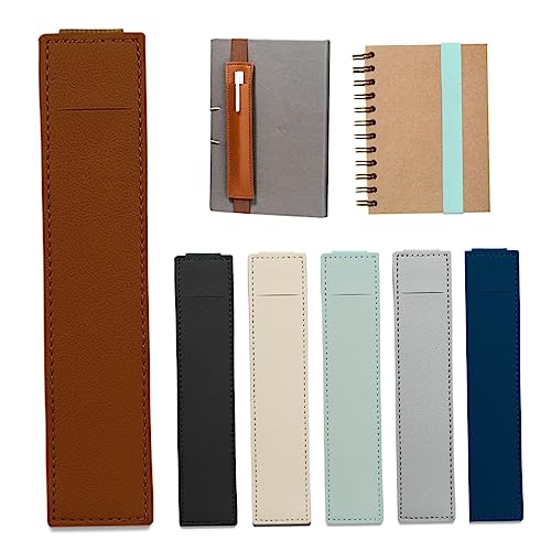 6pcs Elastic Band Stifthalter für Notebooks Bleistifthalter PU Leder -Stifthülle Beutel für Hardcover Journals Stifthalter Halte 1 Stift abnehmbar für Planer Notebook von Yililay