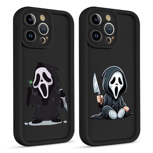 2 Stück Niedlich Handyhülle für Samsung Galaxy A52S/A52 5G Hülle 6.5", Anime Scary Movie Ghost Face Skeleton Muster Kawaii Design mit TPU Silikon Schutzhülle Stoßfest Aesthetic Case,Cute Schwarz 2 Stück Niedlich Handyhülle für Samsung Galaxy A52S/A52 5G Hülle 6.5", Anime Scary Movie Ghost Face Skeleton Muster Kawaii Design mit TPU Silikon Schutzhülle Stoßfest Aesthetic Case,Cute Schwarz von Yimctoie