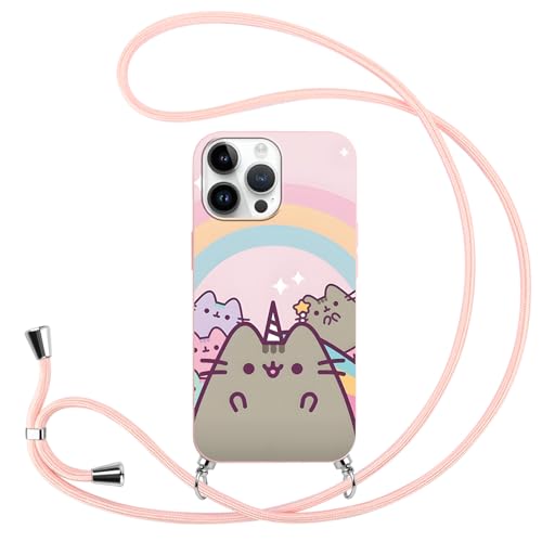 Handyhülle Handykette für Xiaomi Redmi 14C 6.88" Hülle mit Band, Anime Cartoon Cute Katze Pusheen Cat Manga Muster Case mit zum Umhängen Kordel, Silikon Stoßfest Bumper Schutzhülle Cover, Cute Handyhülle Handykette für Xiaomi Redmi 14C 6.88" Hülle mit Band, Anime Cartoon Cute Katze Pusheen Cat Manga Muster Case mit zum Umhängen Kordel, Silikon Stoßfest Bumper Schutzhülle Cover, Cute von Yimctoie