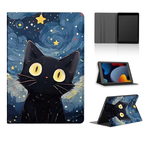 Tablet Hülle für Lenovo Tab M11 2024 11", Niedlich Cartoon Anime Manga Muster Schutzhülle PU Leder Flip Cover Kawaii Stoßfest Verstellbar Ständer Tablet Case, Look Up von Yimctoie