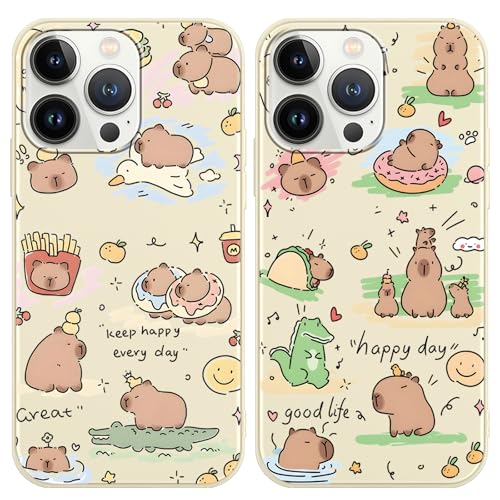Yimctoie [2 Stück Anime Handyhülle für Apple iPhone 7/iPhone 8/SE 2020/2022 4.7" Hülle, Schutzhülle mit Aesthetic Capybara Muster Cover Niedlich Cartoon Weich TPU Silikon Stoßfest Case, Play Yimctoie [2 Stück Anime Handyhülle für Apple iPhone 7/iPhone 8/SE 2020/2022 4.7" Hülle, Schutzhülle mit Aesthetic Capybara Muster Cover Niedlich Cartoon Weich TPU Silikon Stoßfest Case, Play von Yimctoie