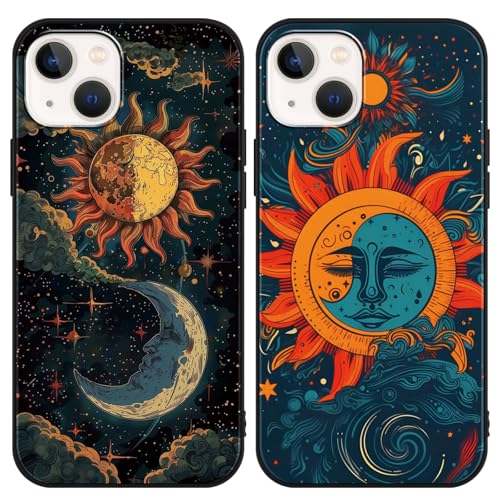 Yimctoie 2 Stück Handyhülle für Samsung Galaxy A26 5G 6.64",Sonne Mond Tarotkarten Muster Hülle Kreativität Ästhetik Nebula Aesthetic Case,Schutzhülle Schwarze Silikon Bumper Stoßfeste Cover Yimctoie 2 Stück Handyhülle für Samsung Galaxy A26 5G 6.64",Sonne Mond Tarotkarten Muster Hülle Kreativität Ästhetik Nebula Aesthetic Case,Schutzhülle Schwarze Silikon Bumper Stoßfeste Cover von Yimctoie