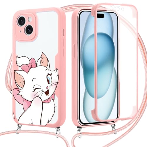 Yimctoie 360 Grad Handyhülle Handykette für Samsung Galaxy S21 FE 5G Hülle 6,4" mit Band,Karikatur Katze Muster Silikon TPU Fullbody Schutzhülle mit Integriertem Displayschutz Stoßfest Hülle,Kawaii Yimctoie 360 Grad Handyhülle Handykette für Samsung Galaxy S21 FE 5G Hülle 6,4" mit Band,Karikatur Katze Muster Silikon TPU Fullbody Schutzhülle mit Integriertem Displayschutz Stoßfest Hülle,Kawaii von Yimctoie