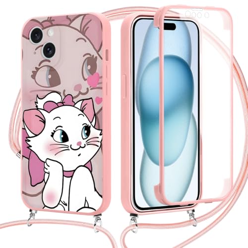 Yimctoie 360 Grad Handyhülle Handykette für Xiaomi Redmi Note 10S 4G Hülle 6,43" mit Band,Karikatur Katze Muster Silikon TPU Fullbody Schutzhülle mit Integriertem Displayschutz Stoßfest Hülle,Pink Yimctoie 360 Grad Handyhülle Handykette für Xiaomi Redmi Note 10S 4G Hülle 6,43" mit Band,Karikatur Katze Muster Silikon TPU Fullbody Schutzhülle mit Integriertem Displayschutz Stoßfest Hülle,Pink von Yimctoie