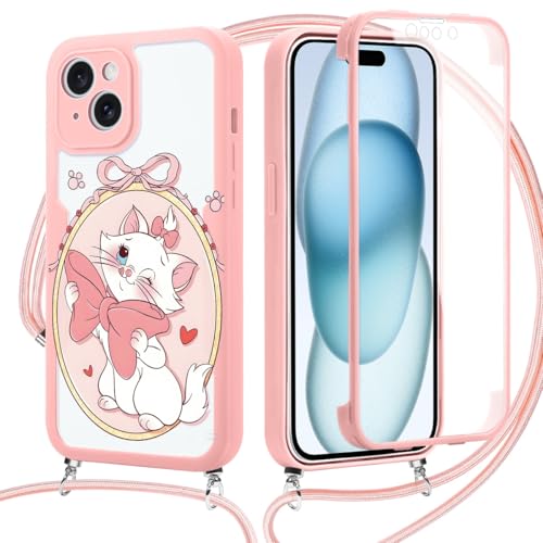 Yimctoie 360 Grad Handyhülle Handykette für iPhone 12 Pro Max Hülle 6,7" mit Band,Karikatur Katze Muster Silikon TPU Fullbody Schutzhülle mit Integriertem Displayschutz Stoßfest Hülle,Design Yimctoie 360 Grad Handyhülle Handykette für iPhone 12 Pro Max Hülle 6,7" mit Band,Karikatur Katze Muster Silikon TPU Fullbody Schutzhülle mit Integriertem Displayschutz Stoßfest Hülle,Design von Yimctoie
