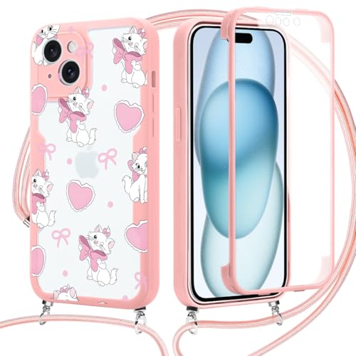 Yimctoie 360 Grad Handyhülle Handykette für iPhone 16e Hülle 6,1" mit Band,Karikatur Katze Muster Silikon TPU Fullbody Schutzhülle mit Integriertem Displayschutz Stoßfest Hülle,Cute Yimctoie 360 Grad Handyhülle Handykette für iPhone 16e Hülle 6,1" mit Band,Karikatur Katze Muster Silikon TPU Fullbody Schutzhülle mit Integriertem Displayschutz Stoßfest Hülle,Cute von Yimctoie