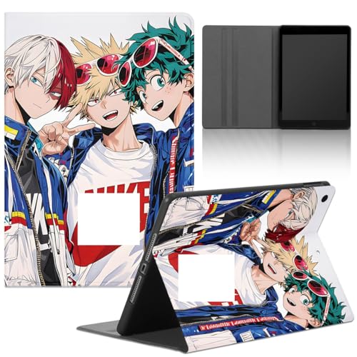 Yimctoie Cartoon Tablet Hülle für Samsung Galaxy Tab A8 10,5" 2021 X200/X205,Anime My Hero Academia Muster Comics Design Schutzhülle Multi-Winkel PU Leder mit Standfunktion Case,Anime von Yimctoie