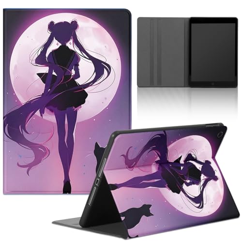 Yimctoie Cute Kawaii Anime Tablet Hülle für Apple iPad 10 Generation 2022 10,9",Cartoon Mädchen Charaktere Muster Design Stoßfest Schutzhülle Multi-Winkel PU Leder Case,Comics von Yimctoie
