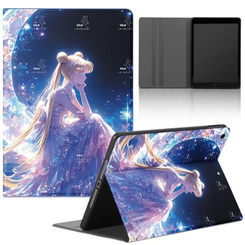 Yimctoie Cute Kawaii Anime Tablet Hülle für Apple iPad 10 Generation 2022 10,9",Cartoon Mädchen Charaktere Muster Design Stoßfest Schutzhülle Multi-Winkel PU Leder Case,Kawaii von Yimctoie
