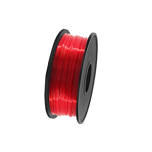 3D-Druckerfilament PLA-Material 1,75 Mm, 1 Kg Spule Für Drucker Und 3D-Druckstift, Maßgenauigkeit +/- 0,02 Mm(Color:Transparent rot) von Yimihua