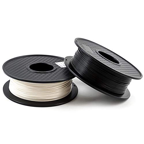 ABS-Filament 3D-Druckfilament ABS Flammhemmendes Material 1,75 Mm, 1,6 Kg Spule 3D-Druckermaterial Weiß Schwarz ABS (insgesamt 2 Rollen, Jeweils 0,8 Kg) von Yimihua