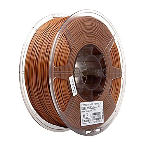 Yimihua PLA + Filament 1,75 Mm 3D-Druckerfilament 1 Kg Spulenfilament Filament 1,75 Mm/Genauigkeit +/- 0,02 Mm Für 3D-Drucker Und 3D-Druckstift(Color:Hellbraun) von Yimihua