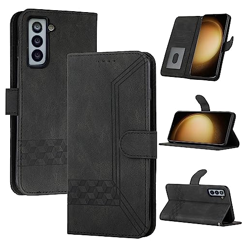 Handyhülle für Samsung Galaxy S23+/S23 Plus, Premium Leder Klapphülle Mit Kartenfach, Brieftasche, Magnetische Schutzhülle für S23 Plus 5G, Schwarz Handyhülle für Samsung Galaxy S23+/S23 Plus, Premium Leder Klapphülle Mit Kartenfach, Brieftasche, Magnetische Schutzhülle für S23 Plus 5G, Schwarz von Yiminu.DS