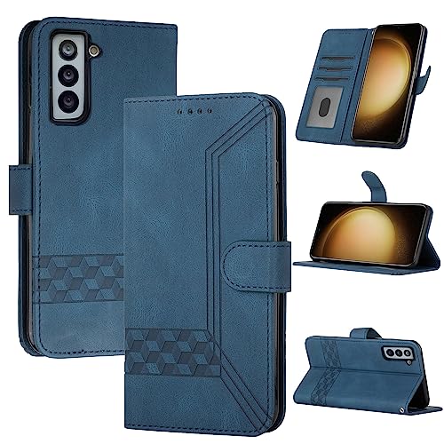 Handyhülle für Samsung Galaxy S23+/S23 Plus Hülle, Premium Leder Klapphülle Samsung S23 Plus 5G Klappbar Kartenfach Brieftasche Cover Magnetische Schutzhülle für Samsung Galaxy S23 Plus, Blau Handyhülle für Samsung Galaxy S23+/S23 Plus Hülle, Premium Leder Klapphülle Samsung S23 Plus 5G Klappbar Kartenfach Brieftasche Cover Magnetische Schutzhülle für Samsung Galaxy S23 Plus, Blau von Yiminu.DS