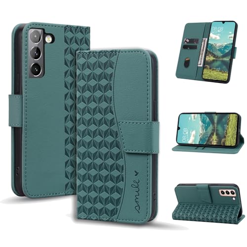 Handyhülle für Samsung Galaxy S24 Plus Hülle Klappbar Lederhülle Flip Case Stoßfeste Klapphülle Samsung S24 Plus 5G Magnet Kartenfach Brieftasche Schutzhülle für Samsung Galaxy S24 Plus 5G, Grün Handyhülle für Samsung Galaxy S24 Plus Hülle Klappbar Lederhülle Flip Case Stoßfeste Klapphülle Samsung S24 Plus 5G Magnet Kartenfach Brieftasche Schutzhülle für Samsung Galaxy S24 Plus 5G, Grün von Yiminu.DS
