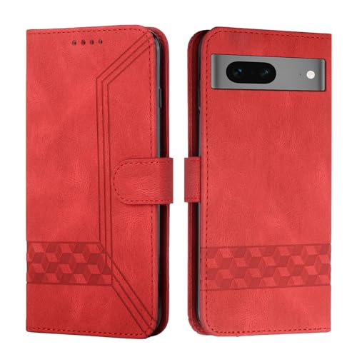 Yiminu.DS Premium Leder Handyhülle für Google Pixel 8 - Klapphülle Mit Kartenfach, Brieftasche, Magnetische Schutzhülle, Rot Yiminu.DS Premium Leder Handyhülle für Google Pixel 8 - Klapphülle Mit Kartenfach, Brieftasche, Magnetische Schutzhülle, Rot von Yiminu.DS