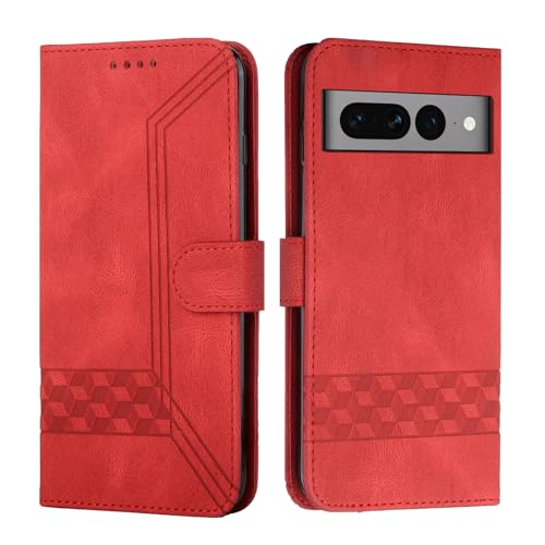 Yiminu.DS Premium Leder Handyhülle für Google Pixel 8 Pro - Klapphülle Mit Kartenfach, Brieftasche, Magnetische Schutzhülle, Rot Yiminu.DS Premium Leder Handyhülle für Google Pixel 8 Pro - Klapphülle Mit Kartenfach, Brieftasche, Magnetische Schutzhülle, Rot von Yiminu.DS