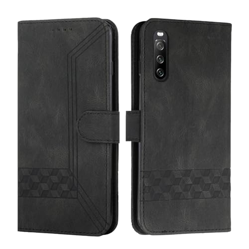 Yiminu.DS Premium Leder Handyhülle für Sony Xperia 10 V - Klappbar Mit Kartenfach, Brieftasche, Magnetische Schutzhülle, Schwarz Yiminu.DS Premium Leder Handyhülle für Sony Xperia 10 V - Klappbar Mit Kartenfach, Brieftasche, Magnetische Schutzhülle, Schwarz von Yiminu.DS