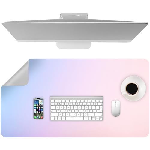 Schreibtischunterlage Leder, Rutschfeste Schreibtisch Unterlegmatte, Groß Schreibtischmatte 80x40cm, Multifunktionales Mousepad Tischunterlage, Abwischbar Unterlage Schreibtisch für Büro Home-Office von Yimomoyi