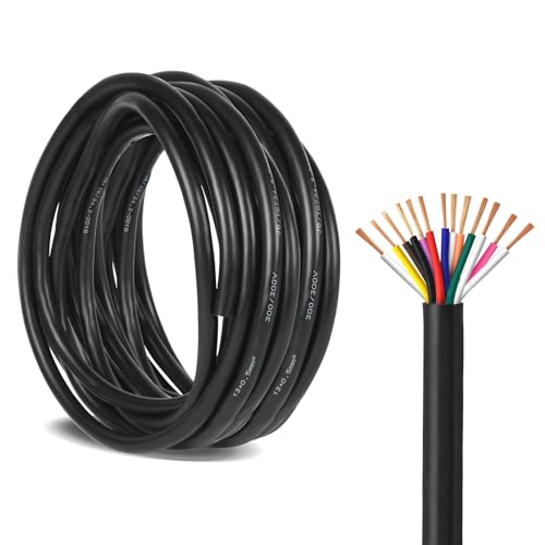 Yinaolan 13 adriges Kabel für Anhänger 10m Abschleppseil 13 adriges Anhängerkabel schwarz für Wohnwagen LKW Industrie von Yinaolan