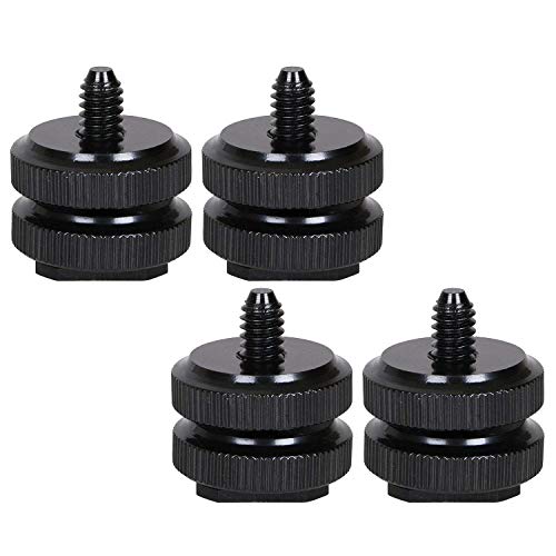 Yinchus Kamera Blitzschuh Halterung Für 1/4 20 Stativ Schraube Adapter, Blitzschuh Halterung Für DSLR Kamera Ausrüstung (4Er Pack) von Yinchus