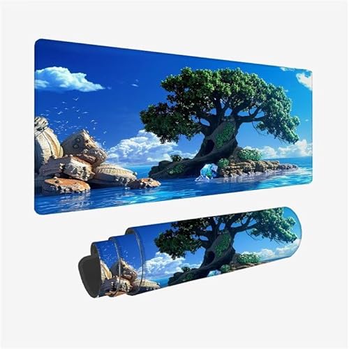 Mauspad Blau Schreibtischunterlage Baum Mauspad XXL 1600x800x3mm Mousepad rutschfeste Gummibasis, Achreibtischunterlage mit Kantenschutz, Wasserdicht Langlebig Mouse Pad für PC Zubehör, Büro Y2-616 Mauspad Blau Schreibtischunterlage Baum Mauspad XXL 1600x800x3mm Mousepad rutschfeste Gummibasis, Achreibtischunterlage mit Kantenschutz, Wasserdicht Langlebig Mouse Pad für PC Zubehör, Büro Y2-616 von Yingeen
