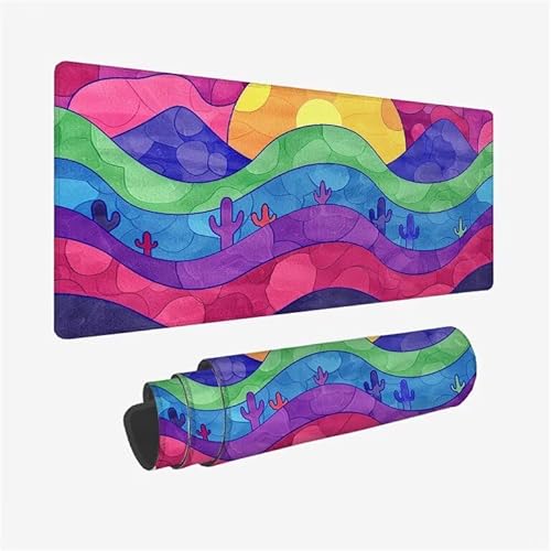 Mauspad Farbe Schreibtischunterlage Streifen Mauspad XXL 1600x800x3mm Mousepad rutschfeste Gummibasis, Achreibtischunterlage mit Kantenschutz, Wasserdicht und Langlebig Mouse Pad für PC, Büro Y2-517 Mauspad Farbe Schreibtischunterlage Streifen Mauspad XXL 1600x800x3mm Mousepad rutschfeste Gummibasis, Achreibtischunterlage mit Kantenschutz, Wasserdicht und Langlebig Mouse Pad für PC, Büro Y2-517 von Yingeen
