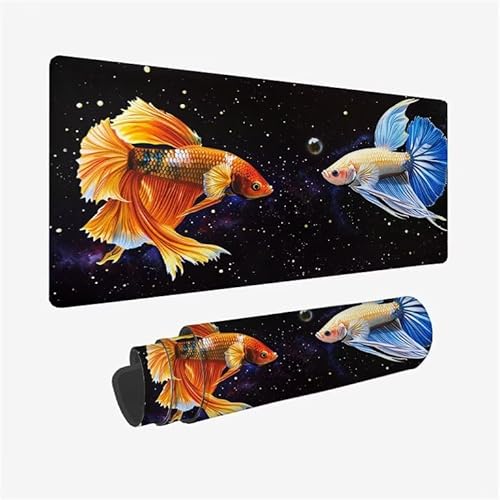 Mauspad Fisch Schreibtischunterlage Tier Mauspad XXL 1600x800x3mm Mousepad rutschfeste Gummibasis, Achreibtischunterlage mit Kantenschutz, Wasserdicht Langlebig Mouse Pad für PC Zubehör, Büro Y2-496 Mauspad Fisch Schreibtischunterlage Tier Mauspad XXL 1600x800x3mm Mousepad rutschfeste Gummibasis, Achreibtischunterlage mit Kantenschutz, Wasserdicht Langlebig Mouse Pad für PC Zubehör, Büro Y2-496 von Yingeen