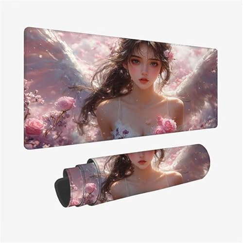 Mauspad Frau Schreibtischunterlage Rosa Mauspad XXL 800x400x3mm Mousepad Rutschfeste Gummibasis, Achreibtischunterlage mit Kantenschutz, Wasserdicht Langlebig Mouse Pad für Zubehör Gaming, Büro Y2-457 Mauspad Frau Schreibtischunterlage Rosa Mauspad XXL 800x400x3mm Mousepad Rutschfeste Gummibasis, Achreibtischunterlage mit Kantenschutz, Wasserdicht Langlebig Mouse Pad für Zubehör Gaming, Büro Y2-457 von Yingeen