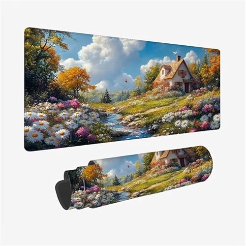 Mauspad Grün Schreibtischunterlage Fluss Mauspad XXL 900x400x3mm Mousepad rutschfeste Gummibasis, Achreibtischunterlage mit Kantenschutz, Wasserdicht Langlebig Mouse Pad für PC Zubehör, Büro Y2-436 Mauspad Grün Schreibtischunterlage Fluss Mauspad XXL 900x400x3mm Mousepad rutschfeste Gummibasis, Achreibtischunterlage mit Kantenschutz, Wasserdicht Langlebig Mouse Pad für PC Zubehör, Büro Y2-436 von Yingeen