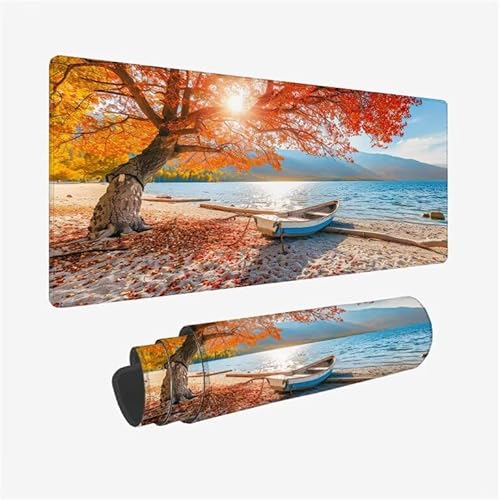 Mauspad Herbst Schreibtischunterlage Ahorn Mauspad XXL 1200x600x3mm Mousepad rutschfeste Gummibasis, Achreibtischunterlage mit Kantenschutz, Wasserdicht und Langlebig Mouse Pad für PC, Büro Y2-571 Mauspad Herbst Schreibtischunterlage Ahorn Mauspad XXL 1200x600x3mm Mousepad rutschfeste Gummibasis, Achreibtischunterlage mit Kantenschutz, Wasserdicht und Langlebig Mouse Pad für PC, Büro Y2-571 von Yingeen
