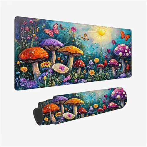 Mauspad Karikatur Schreibtischunterlage Pilz Mauspad XXL 1600x800x3mm Mousepad rutschfeste Gummibasis, Achreibtischunterlage mit Kantenschutz, Wasserdicht und Langlebig Mouse Pad für PC, Büro Y2-901 Mauspad Karikatur Schreibtischunterlage Pilz Mauspad XXL 1600x800x3mm Mousepad rutschfeste Gummibasis, Achreibtischunterlage mit Kantenschutz, Wasserdicht und Langlebig Mouse Pad für PC, Büro Y2-901 von Yingeen