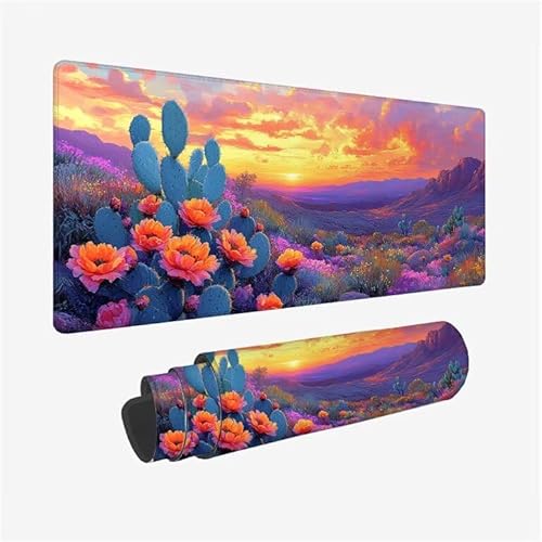 Mauspad Lila Schreibtischunterlage Kaktus Mauspad XXL 1600x800x3mm Mousepad rutschfeste Gummibasis, Achreibtischunterlage mit Kantenschutz, Wasserdicht Langlebig Mouse Pad für PC Zubehör, Büro Y2-931 Mauspad Lila Schreibtischunterlage Kaktus Mauspad XXL 1600x800x3mm Mousepad rutschfeste Gummibasis, Achreibtischunterlage mit Kantenschutz, Wasserdicht Langlebig Mouse Pad für PC Zubehör, Büro Y2-931 von Yingeen