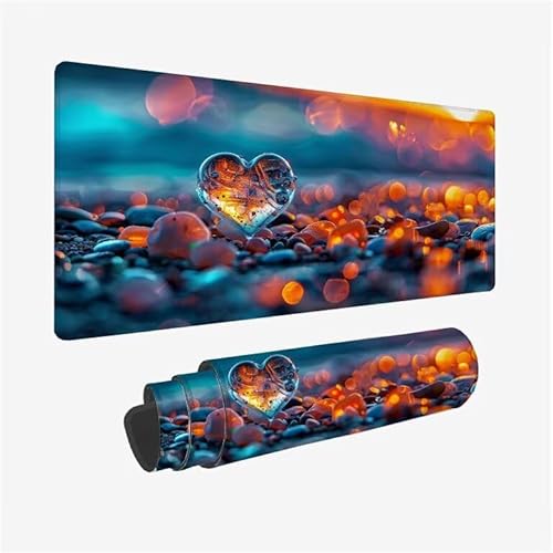 Mauspad Orange Farbe Schreibtischunterlage Herz Mauspad XXL 1200x600x3mm Mousepad Rutschfeste Gummibasis, Achreibtischunterlage mit Kantenschutz, Wasserdicht und Langlebig Mouse Pad für PC,Büro Y2-508 Mauspad Orange Farbe Schreibtischunterlage Herz Mauspad XXL 1200x600x3mm Mousepad Rutschfeste Gummibasis, Achreibtischunterlage mit Kantenschutz, Wasserdicht und Langlebig Mouse Pad für PC,Büro Y2-508 von Yingeen