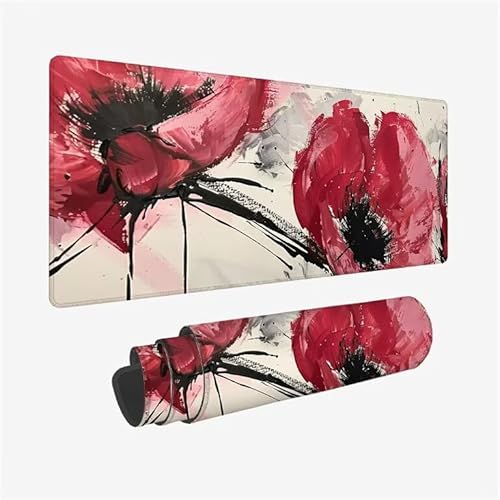 Mauspad Retro Schreibtischunterlage Blume Mauspad XXL 1600x800x3mm Mousepad rutschfeste Gummibasis, Achreibtischunterlage mit Kantenschutz, Wasserdicht Langlebig Mouse Pad für PC Zubehör, Büro Y2-523 Mauspad Retro Schreibtischunterlage Blume Mauspad XXL 1600x800x3mm Mousepad rutschfeste Gummibasis, Achreibtischunterlage mit Kantenschutz, Wasserdicht Langlebig Mouse Pad für PC Zubehör, Büro Y2-523 von Yingeen