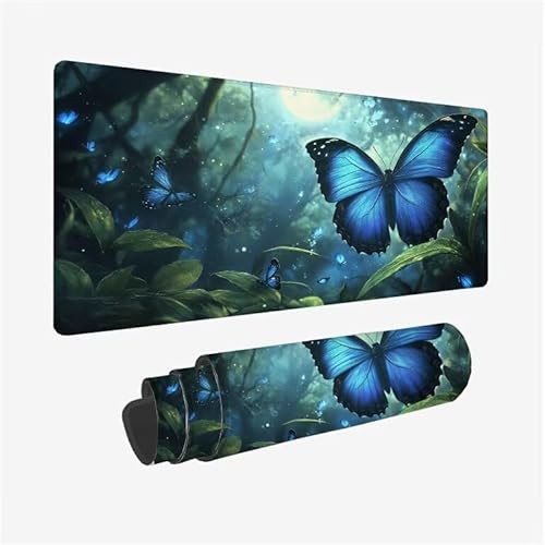 Mauspad Schmetterling Schreibtischunterlage Karikatur Mauspad XXL 800x300x3mm Mousepad rutschfeste Gummibasis, Achreibtischunterlage mit Kantenschutz, Wasserdicht Langlebig Mouse Pad für Büro Y2-853 Mauspad Schmetterling Schreibtischunterlage Karikatur Mauspad XXL 800x300x3mm Mousepad rutschfeste Gummibasis, Achreibtischunterlage mit Kantenschutz, Wasserdicht Langlebig Mouse Pad für Büro Y2-853 von Yingeen