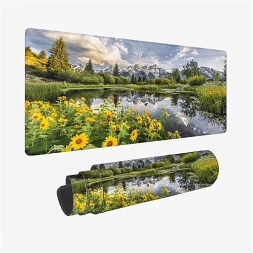 Mauspad See Schreibtischunterlage Sonnenblume Mauspad XXL 1200x600x3mm Mousepad rutschfeste Gummibasis, Achreibtischunterlage mit Kantenschutz, Wasserdicht und Langlebig Mouse Pad für PC, Büro Y2-658 Mauspad See Schreibtischunterlage Sonnenblume Mauspad XXL 1200x600x3mm Mousepad rutschfeste Gummibasis, Achreibtischunterlage mit Kantenschutz, Wasserdicht und Langlebig Mouse Pad für PC, Büro Y2-658 von Yingeen