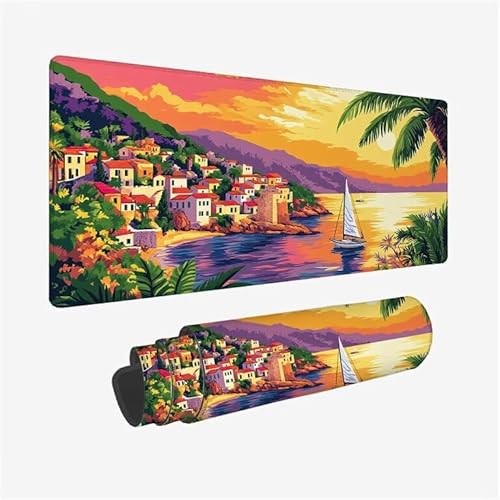 Mauspad Sonnenuntergang Schreibtischunterlage Landschaft Mauspad XXL 1600x800x3mm Mousepad rutschfeste Gummibasis, Achreibtischunterlage mit Kantenschutz, Wasserdicht Langlebig Mouse Pad Büro Y2-865 Mauspad Sonnenuntergang Schreibtischunterlage Landschaft Mauspad XXL 1600x800x3mm Mousepad rutschfeste Gummibasis, Achreibtischunterlage mit Kantenschutz, Wasserdicht Langlebig Mouse Pad Büro Y2-865 von Yingeen